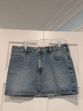 PacSun Light Wash Denim Mini Skirt